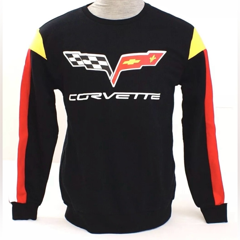 Chemistry Black Corvette Pullover Crew Sweatshirt 🏁